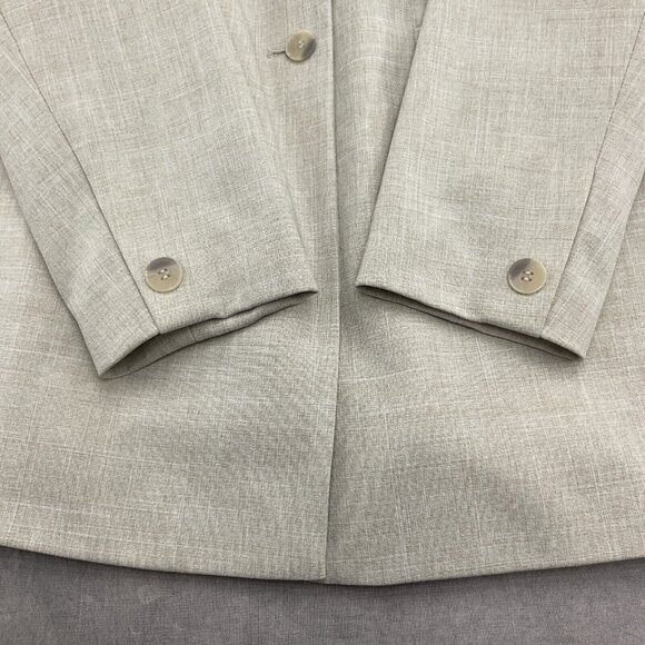 JG Hook Skirt Suit 10 40/25Wx23 Beige Side Elastic Woven Poly Classic Career VTG - Picture 5 of 16
